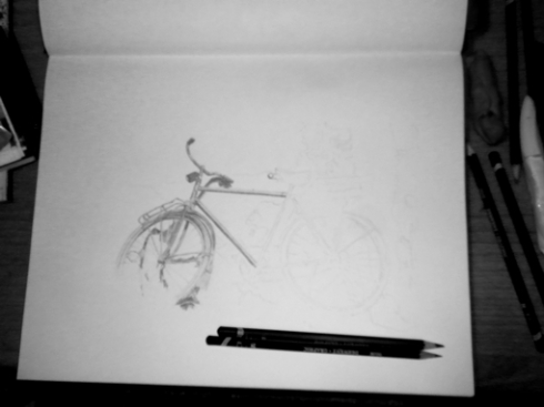 bicicleta in lucru